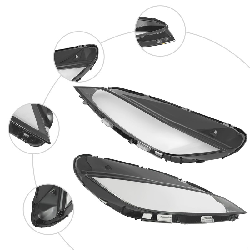 Headlight Lens Cover Compatible with 2024 2025Tesla Model 3, Direct