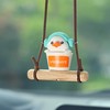 2Pcs Swing Duck Car Hanging Ornament, Car Mirror Hanging Accessories,