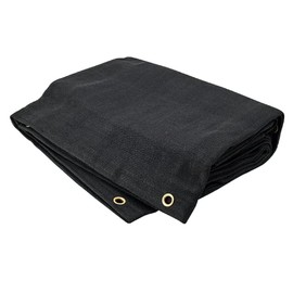 Tarps Now Heavy Duty Mesh Tarps, (12' X 18') with Grommets - 75% Sunblock Shade Cloth Tarp for Patio Screen, Wind Block, Privacy Screen, Canopies, Dump Trucks, Pool Cover - Black