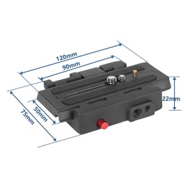 Sequpr Camera Quick Release Plate Clamp Compatible with Manfrotto 500AH 577 701HDV Tripod Head