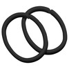 Sealskin Seallux Plastic Shower Curtain Rings - Black (Pack of