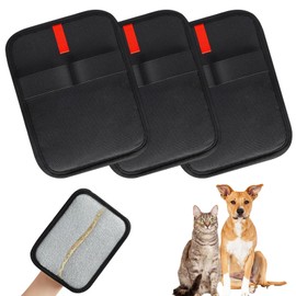 ZcrPrn Pet Hair Removal Glove, 3 PCS Pet Hair Remover Glove, Double Sided Versatile Pet Hair Removal Tool for Cat Dog, Cat Grooming Glove for Clothes Sofas Pets Carpets