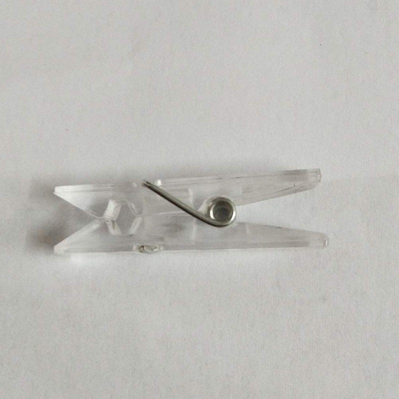 BESPORTBLE 50pcs Mini Transparent Plastic Clip Clothes Line Clips Photo
