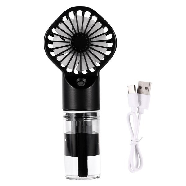 Portable Handheld Misting Fan, ABS 4 Adjustable Wind Speeds Rechargeable