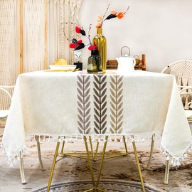 Dining Table Clothes Rectangular Waterproof Tassel Tablecloth 55x86 Nappe Table Rectangulaire for Kitchen Dining Table Cover Decorations