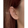 14k 3mm cubic internal lablet piercing 0.8mm earring thickness each
