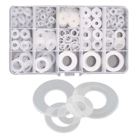 FEEIFOL Pack of 250 Nylon Washers Set Plastic Washers Flat Washers Set M3.5-M20