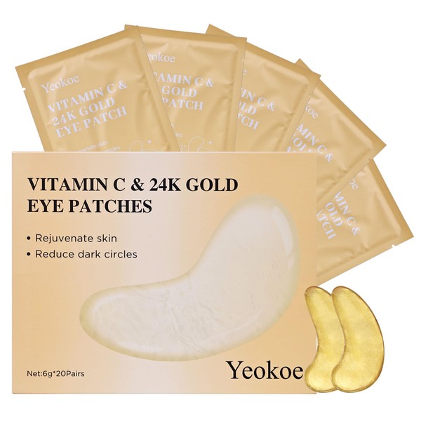 Yeokoe Under Eye Patches for Dark Circles,Puffy Eyes,20 Pairs Face