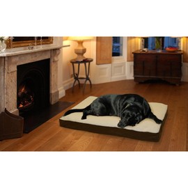 Furhaven Memory Foam Dog Bed for Small Dogs w/ Removable Washable Cover, For Dogs Up to 20 lbs - Sherpa & Suede Mattress - Espresso, Small