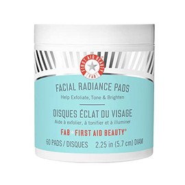 First Aid Beauty Facial Radiance Pads with Glycolic + Lactic Acids â€“ Daily Exfoliating Pads with AHA that Help Tone & Brighten Skin â€“ 60 Count