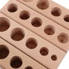 Cylinder Socket Toy Beech Wood Educational Knobbed Cylinders Blocks for