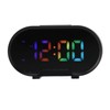 Digital Clock LED Alarm Big Digits Color Display Dimmable Adjustable