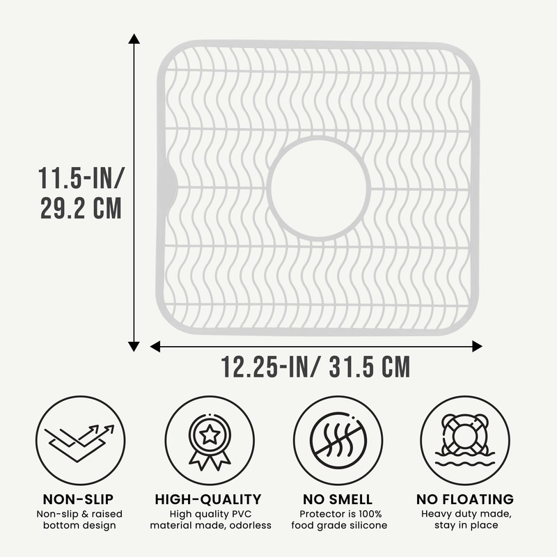 DecorRack 2 Sink Protectors for Kitchen Sink, Plastic 12" x