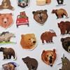 50Pcs Wild Brown Bear Stickers Cute Brown Bear Decal for
