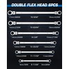 DISEN Extra Long Flex Head Ratcheting Wrench set, 6Pcs Double