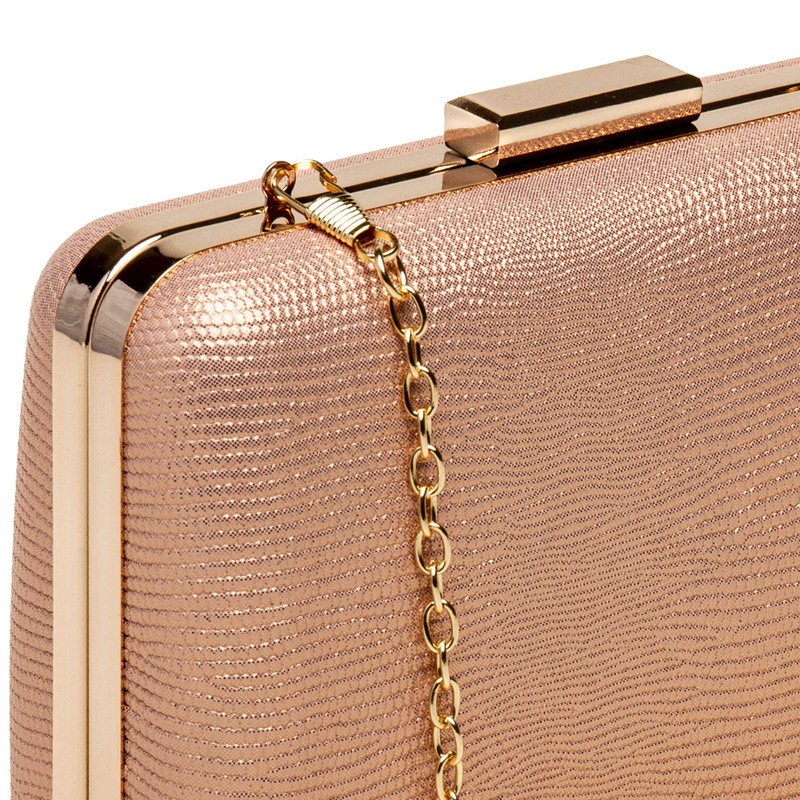 Caspar TA529 Elegant Women's Snake Skin Box Clutch Bag Evening