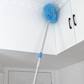 SENECESLI Limpiador de Ventilador de Techo, Limpiador de Aspas de Ventilador de 55 para Techo Alto, Plumero de Ventilador con Barra de Extensión para Estanterías Superiores de Ventana