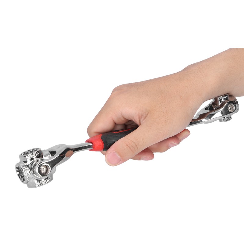 2Pcs 8 In 1 Socket Wrench Carbon Steel Multifunctional 360°