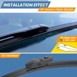 GSPSCN 3 Wipers Replacement For Subaru Forester 2024-2019，Premium Original Equipment Windshield Wiper Blades Set 26"+17"+14" (Set of 3)