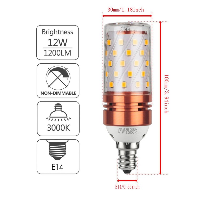 CTKcom 12W E14 LED Bulb Candelabra LED Light Bulb(4 Pack)-