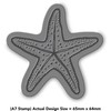 'Dotted Starfish' Rubber Stamp - Unmounted Design for Crafting &