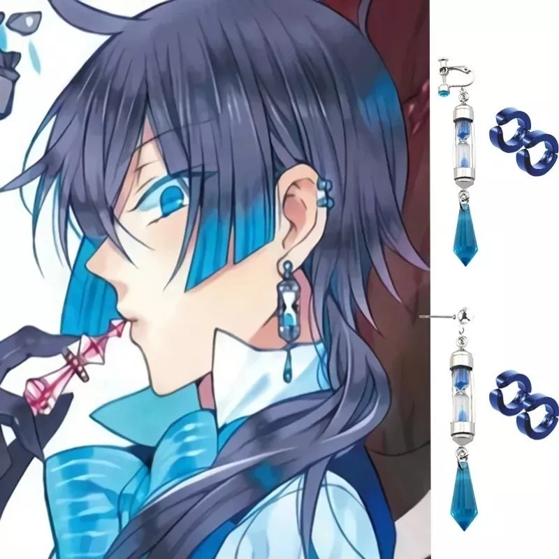 Jextech Aretes Vanitas No Carte Anime Vampiro Luna Azul Metal