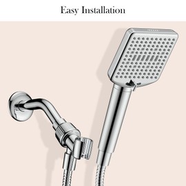 Shower Head Holder for Handheld Shower Head, Adjustable Shower Arm Mount for Connecting Shower Arm and Shower Hose，Shower Wand Holder with Universal Wall Hook Bracket and Pivot Ball