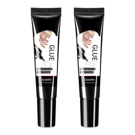 2-Pack Nail Glue - Quick Dry, Long-Lasting Adhesive for Acrylic, Press-On and Gel Nails - Waterproof, No UV/LED Required, 10g *2 - Strong Bond, Gentle on Nails, - Color: 2pcs