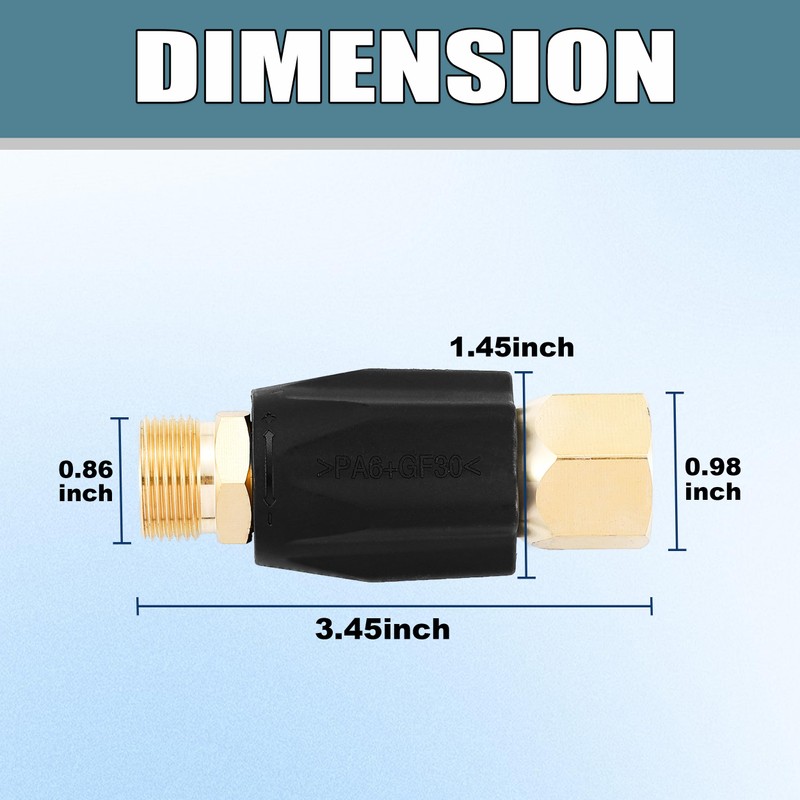 JOEJET Adjustable Pressure Regulator for Pressure Washer, Pressure Washer Regulator