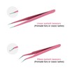 1Pcs Eyelash Tweezers, Nair Art Tweezers Straight and Curved Tip,