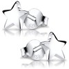 Materia SO-57 Small Stud Earrings Star Silver 925 Women's Girls