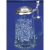 James Meger Glass Timber Wolf Stein German Beer Glass Stein