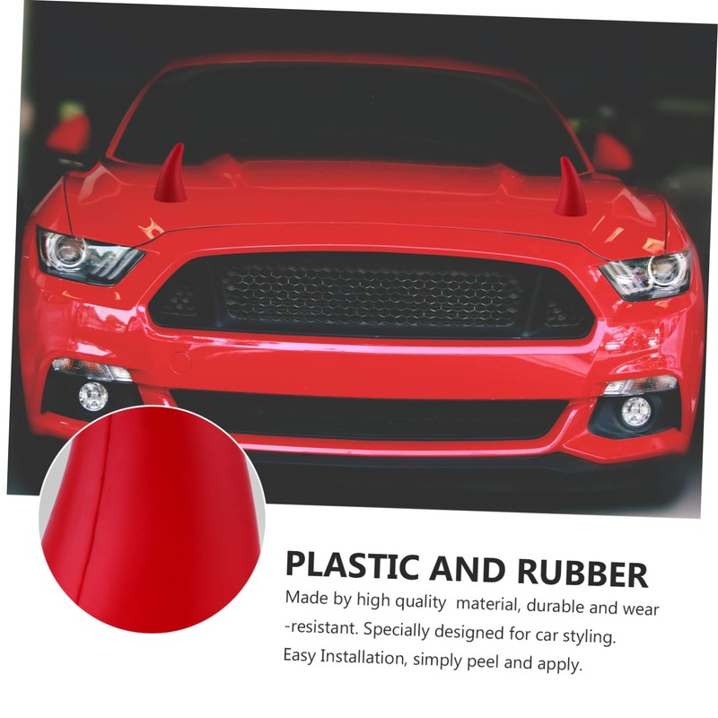 Alipis 2Pcs Bumper Protector Devil Horn Stickers for Automobile Decoration