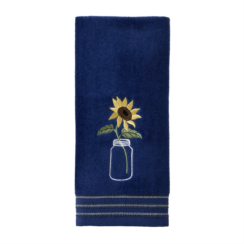SKL Home Sunflower in Jar Hand Towel (2-Pack), Blue
