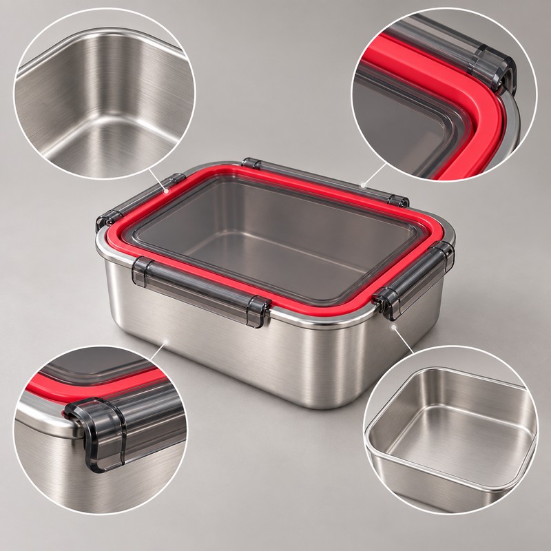 1500ml 304 Stainless Steel Leakproof Lunch Box – Reusable Meal