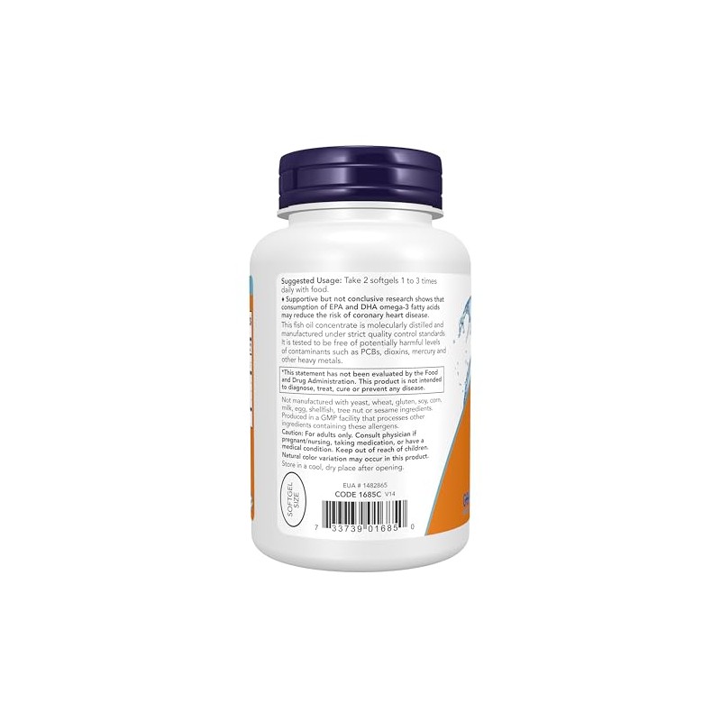 NOW Omega-3 Mini Softgels (180 EPA/120 DHA), 180 Softgels