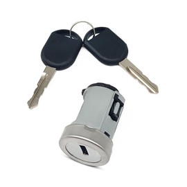 Ignition Lock Cylinder with 2 Transponder Chip Keys Fit for Ford F150 F250 F350 Focus Escape Mustang Lincoln Mercury Mazda, Ignition Switch Replace 924-717 4L3Z11582BB
