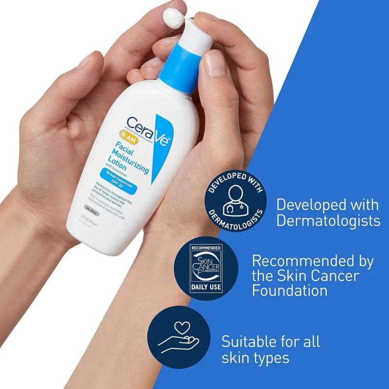 Loción Hidratante Facial Cerave Am Con Spf 30,89 Ml