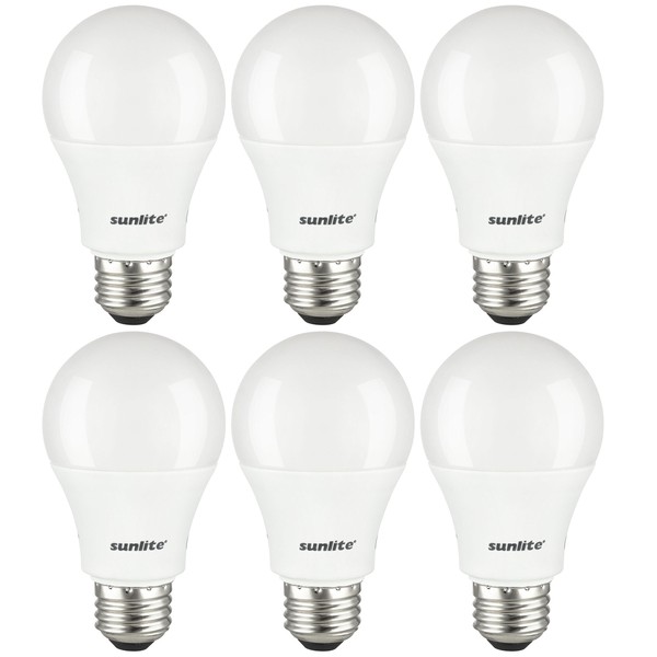 Sunlite 41142-SU LED A19 Super Bright Light Bulb, Non-Dimmable 14 (100 Watt Equivalent), 1500 Lumens, Medium (E26) Base, UL Listed, 6 Pack 30K - Warm White