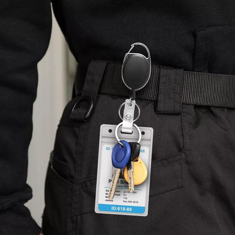 Pack of 5 Key Fobs, Extendable, Key Chain with Drawstring,