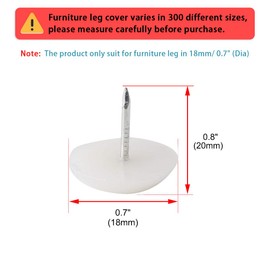 uxcell 18mm Dia Nylon Head Furniture Chair Table Feet Glide Protector Nail White 400pcs