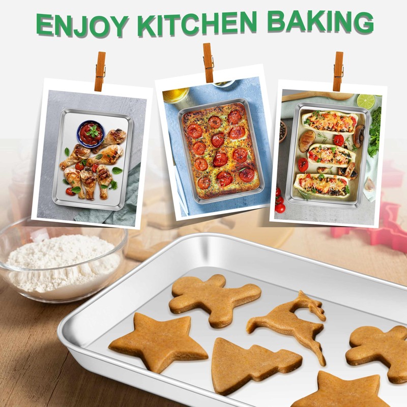 Joyair 9 Inch Toaster Oven Baking Pan, Professional Stainless Steel