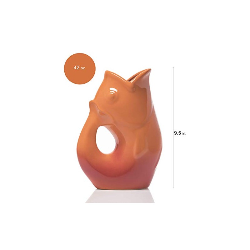 Gurgle Pot Pitcher 42 oz Ombre Red