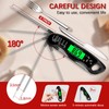 Cooking Thermometer,IP67 Waterproof Digital Meat Thermometer with Backlight, Calibration &