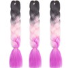 Braiding Hair Extensions 6pcs/pack Jumbo Braids Ombre 5 Rainbow Color