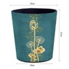 Scakbyer 10L/2.64 Gallon PU Leather Trash Can Waterproof Decorative Wastebasket