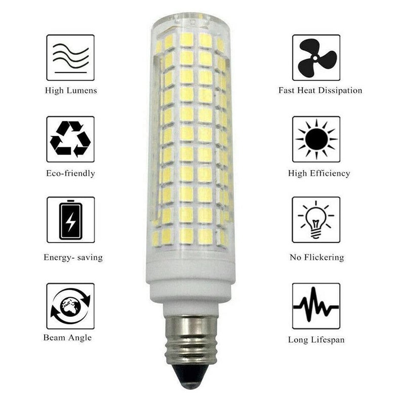 Lxcom Lighting E11 LED Corn Bulb 15W Dimmable Ceramic Candelabra