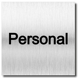 Door Sign Personal Sign UV Print 12 x 12 cm 3 mm Aluminium Composite Made in Germany Item No. 2124