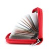 GERIINEER Credit Card Holder for Men and Women Leather, red,