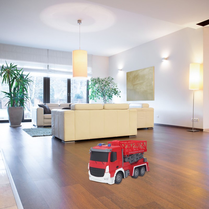 RC Remote Control Fire Truck Lift Toy Rechargeable Fire Lift